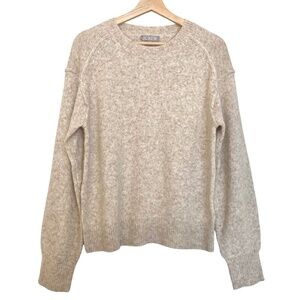 J CREW Relaxed Alpaca Blend Crewneck Pullover Sweater in Oatmeal